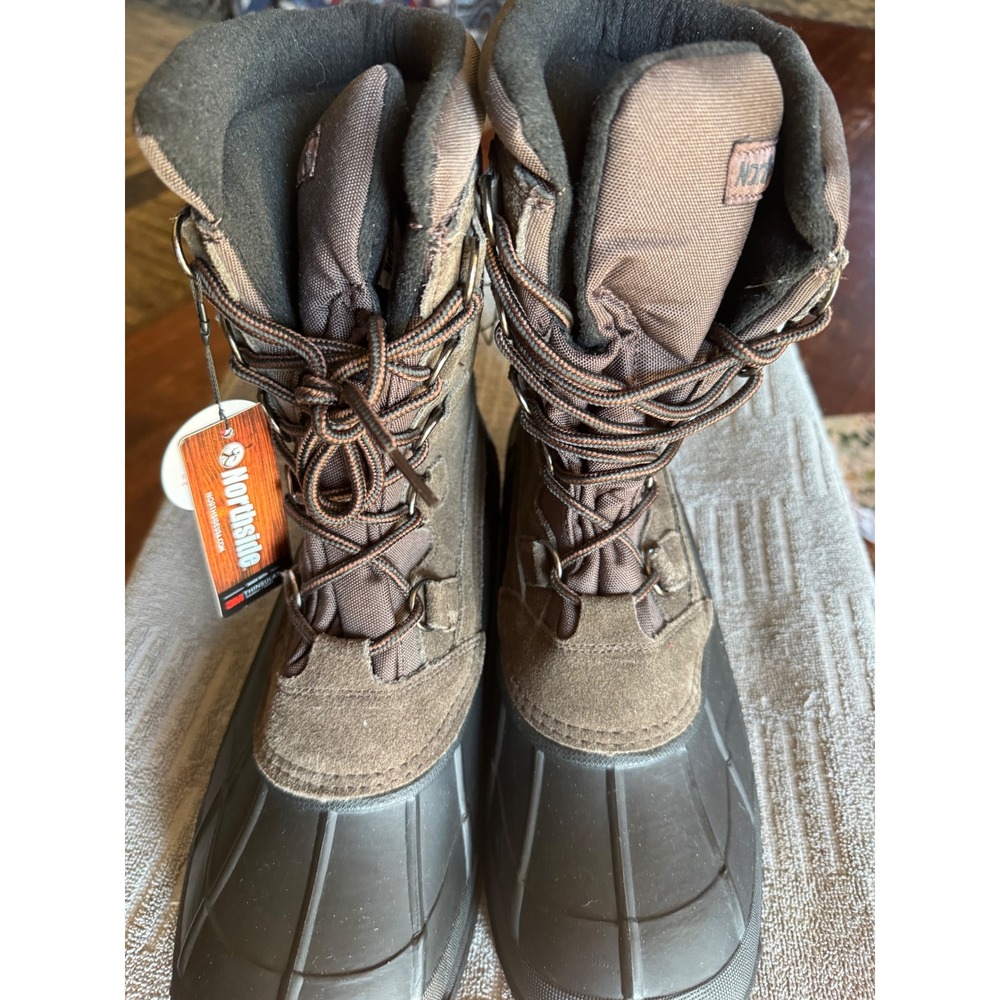 Northside Mens Dark Brown Insulated Winter Snow Boots Size 12 New NWT no box